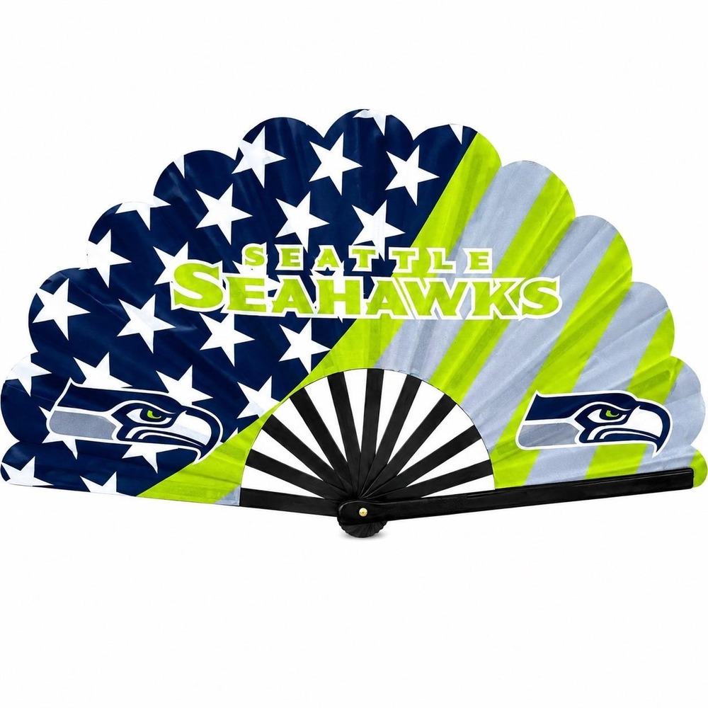 Seattle Seahawks Folding Hand Fan | NFL Game Day Fan | Football Fan Gift